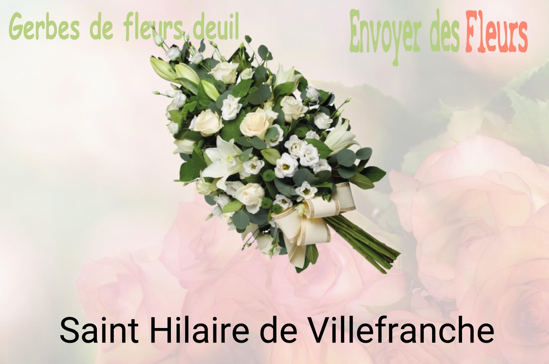 Gerbe de fleurs de deuil livrée à Saint-Hilaire-de-Villefranche